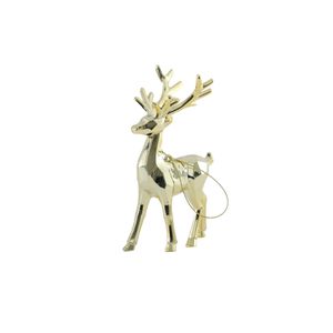 Reindeer  Hanging Decoration - Shiny Gold - 10cm