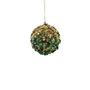 Small Bead Encrusted Bauble - Gold/Green -