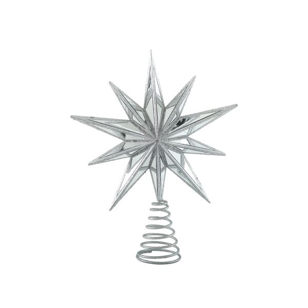 Mirror Star Tree Topper - Silver - 30cm