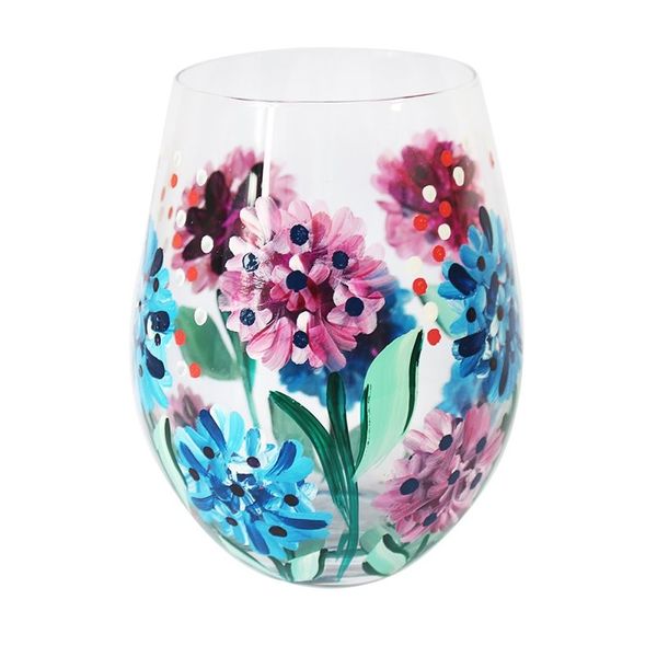 Hydrangea Stemless Glass