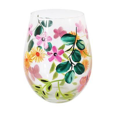 Butterfly Garden Stemless Glas