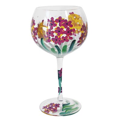 Pink Hydrangea Gin Glass