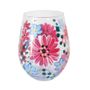 Pink Gerbera Stemless Glass