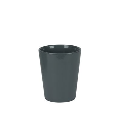 Hortus Vienna Ceramic Pot - Glossy Grey - Dia10 x H12cm