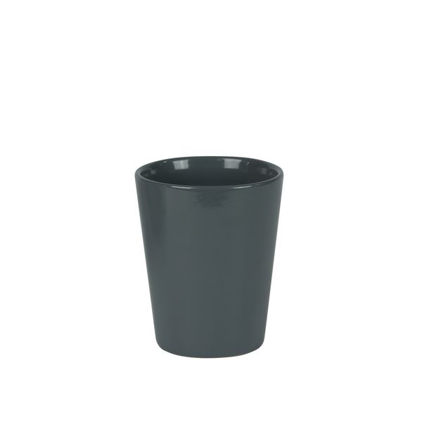 Hortus Vienna Ceramic Pot - Glossy Grey - Dia10 x H12cm