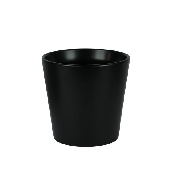 Hortus Vienna Ceramic Pot - Matt Black - Dia14 x H15cm