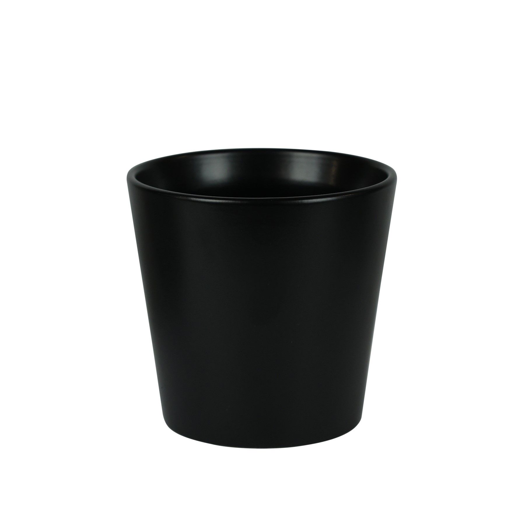 Hortus Vienna Ceramic Pot - Matt Black - Dia14 x H15cm