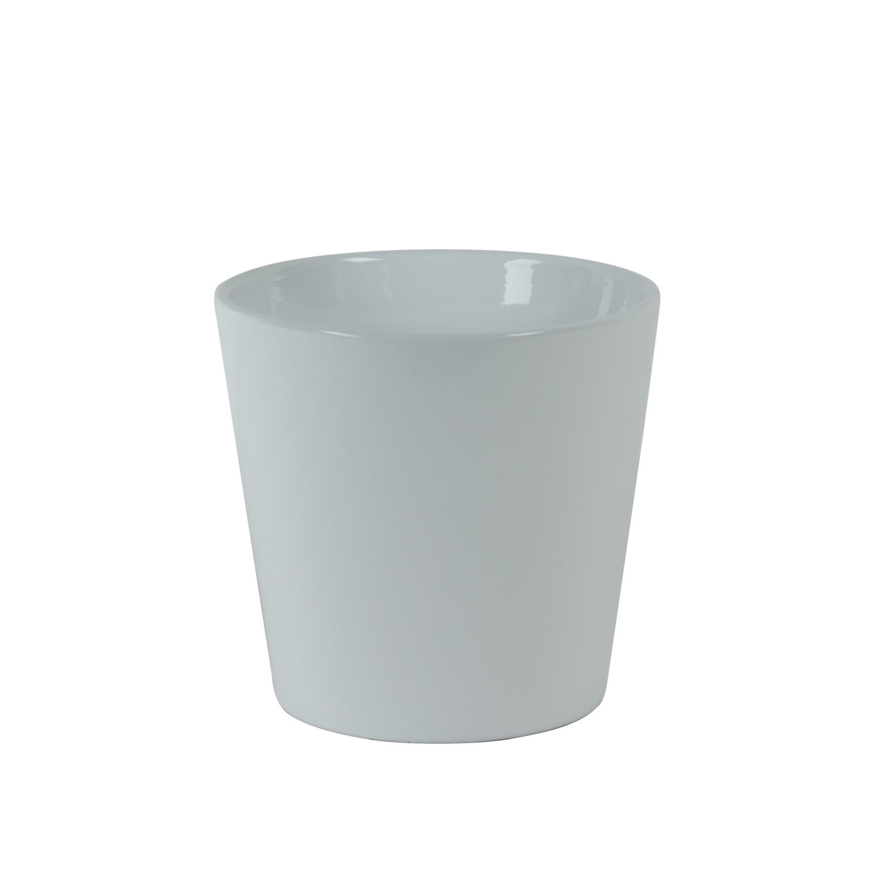 Hortus Vienna Ceramic Pot - Glossy White - Dia14 x H15cm