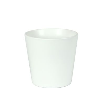 Hortus Vienna Ceramic Pot - Matt  White - Dia14 x H15cm
