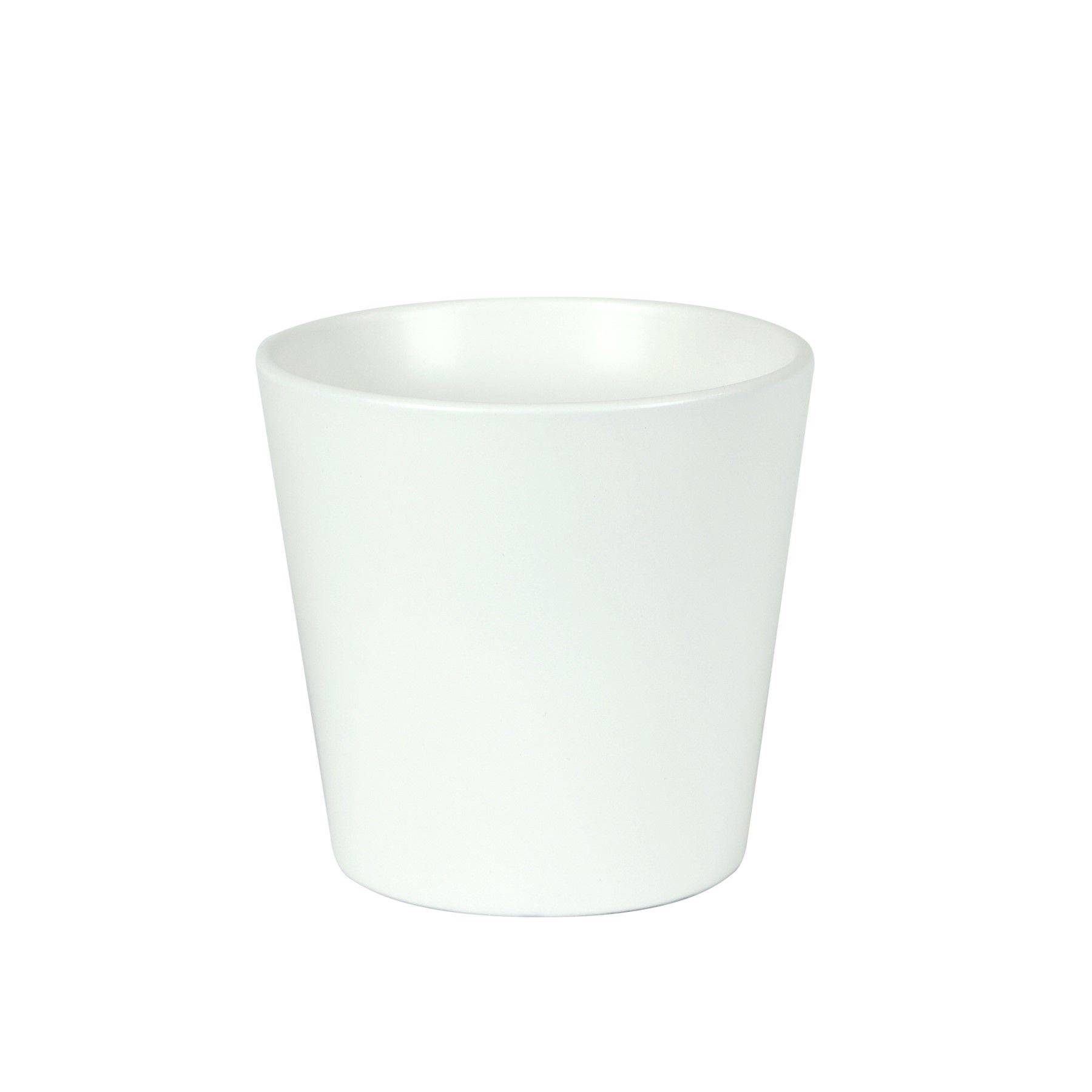 Hortus Vienna Ceramic Pot - Matt  White - Dia14 x H15cm