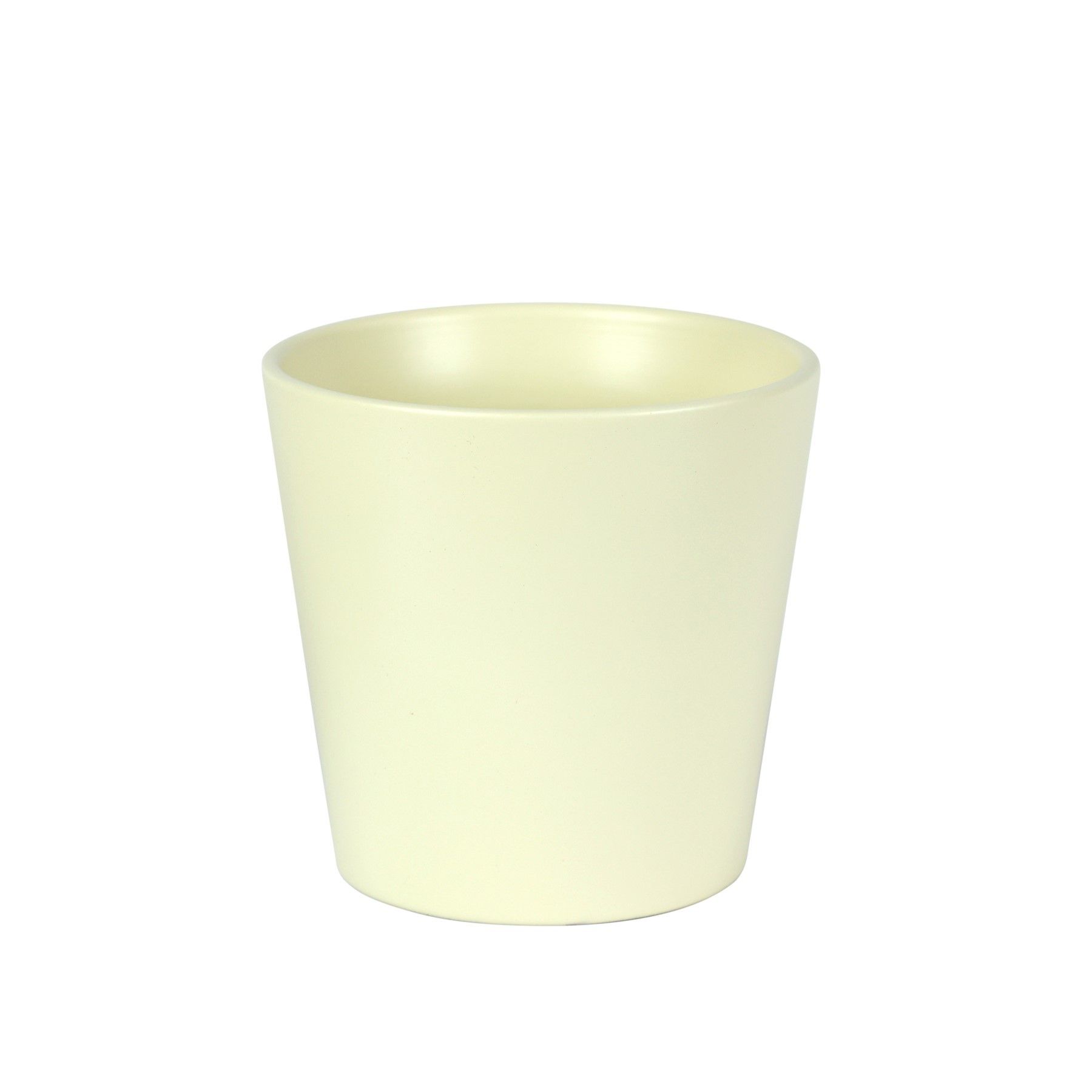 Hortus Vienna Ceramic Pot - Matt Cream - Dia14 x H15cm