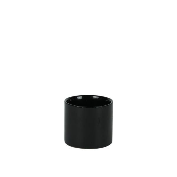 Hortus Sofia Ceramic Pot - Glossy Black -Dia 8 x 7cm