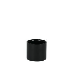 Hortus Sofia Ceramic Pot - Glossy Black -Dia 8 x 7cm