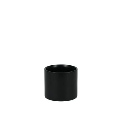 Hortus Sofia Ceramic Pot - Matt Black -Dia 8 x 7cm