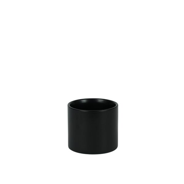 Hortus Sofia Ceramic Pot - Matt Black -Dia 8 x 7cm