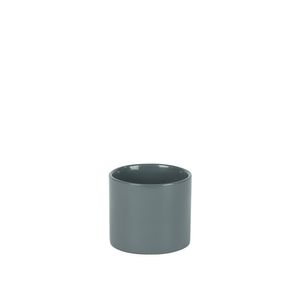 Hortus Sofia Ceramic Pot - Glossy  Grey -Dia 8 x 7cm