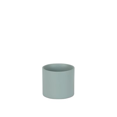 Hortus Sofia Ceramic Pot - Matt Grey -Dia 8 x 7cm