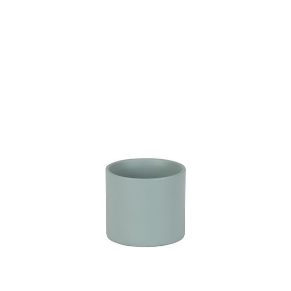 Hortus Sofia Ceramic Pot - Matt Grey -Dia 8 x 7cm