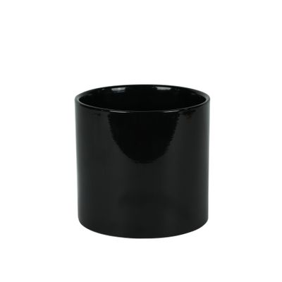 Hortus Sofia Ceramic Pot  - Glossy Black - Dia14 x H13cm