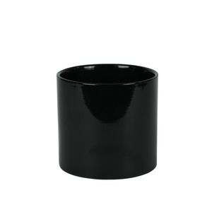 Hortus Sofia Ceramic Pot  - Glossy Black - Dia14 x H13cm