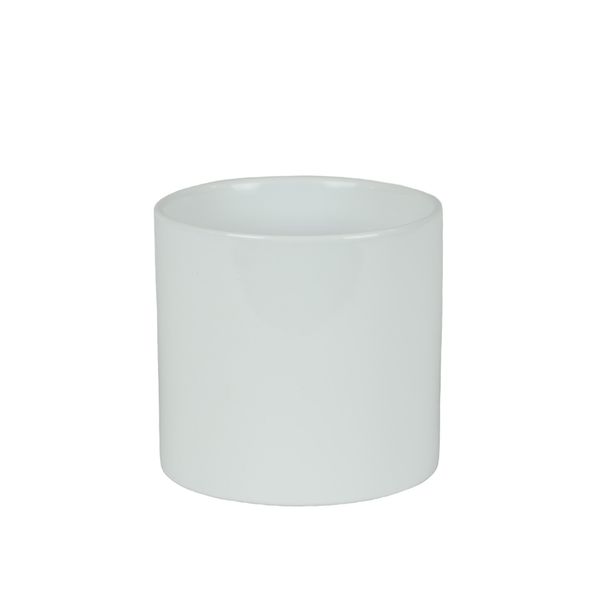 Hortus Sofia Ceramic Pot  - Glossy  White - Dia14 x H13cm