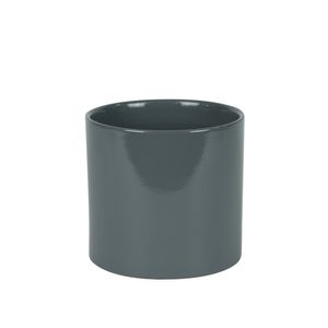 Hortus Sofia Ceramic Pot  - Glossy Grey - Dia14 x H13cm