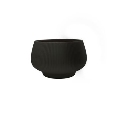 Hortus Belgrade Ceramic Bowl - Matt Black - Dia24 x H17.5cm
