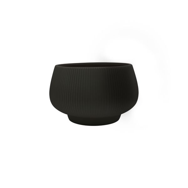 Hortus Belgrade Ceramic Bowl - Matt Black - Dia24 x H17.5cm