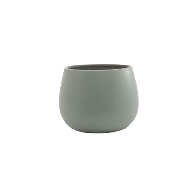 Hortus London Ceramic Pot - Matt Grey - Dia16.5 x H13cm