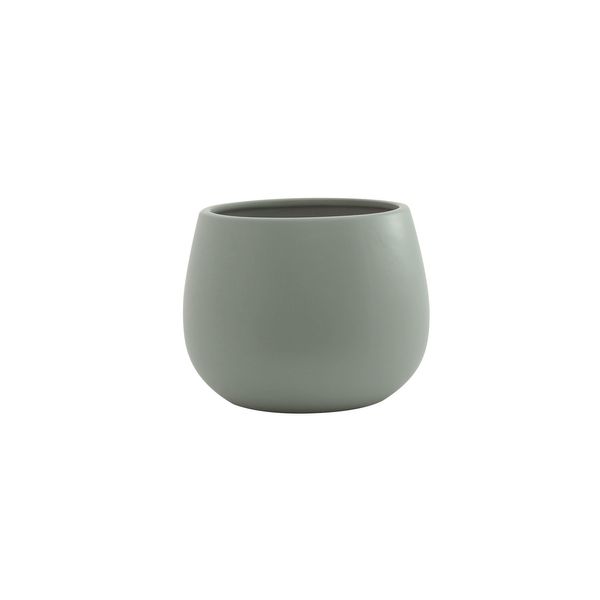 Hortus London Ceramic Pot - Matt Grey - Dia16.5 x H13cm