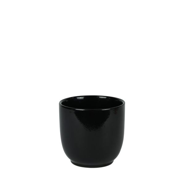 Hortus Cairo Ceramic Pot - Glossy Black - Dia13 x H12cm