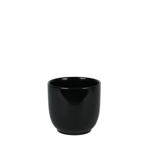 Hortus Cairo Ceramic Pot - Glossy Black - Dia13 x H12cm