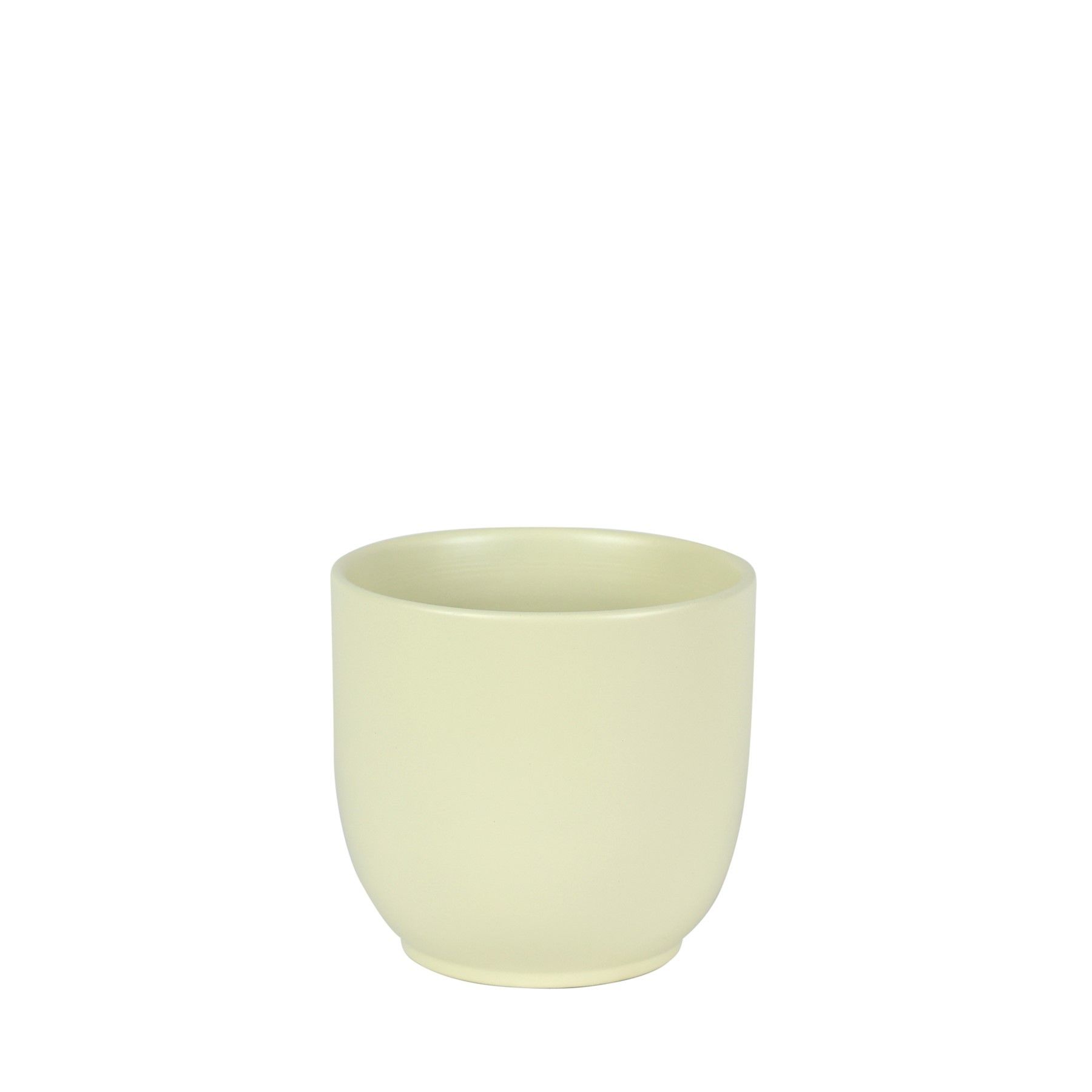 Hortus Cairo Ceramic Pot - Matt Cream - Dia14 x H13cm