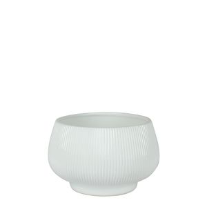 Hortus Belgrade Ceramic Bowl - Glossy White - Dia24x H17.5cm