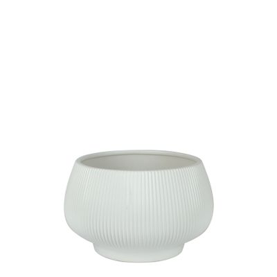 Hortus Belgrade Ceramic Bowl - Matt White - Dia24 x H17.5cm
