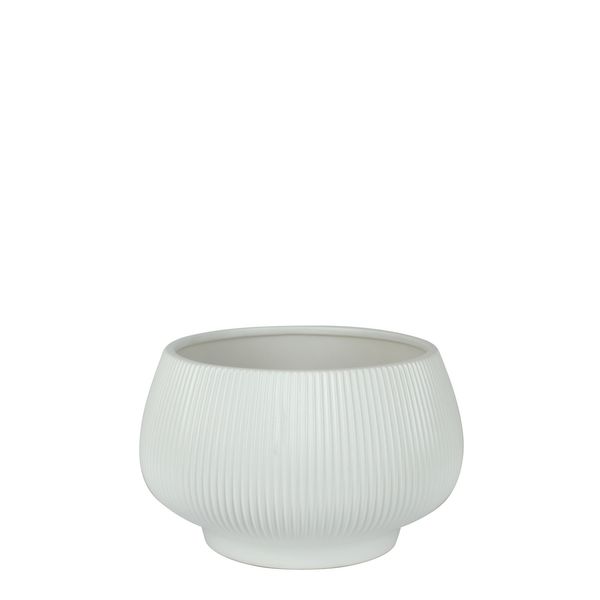 Hortus Belgrade Ceramic Bowl - Matt White - Dia24 x H17.5cm