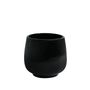 Hortus Lisbon Ceramic Pot - Glossy Black - Dia12.5 x 13cm