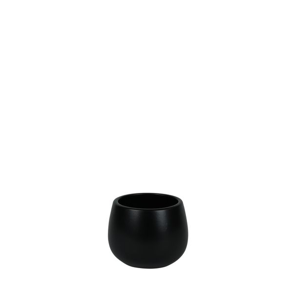 Hortus London Ceramic Pot - Matt Black - Dia9 x H7cm