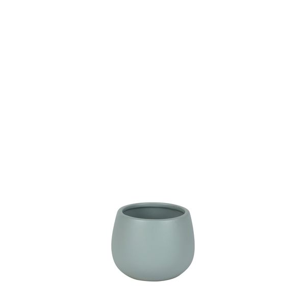 Hortus London Ceramic Pot - Matt Grey - Dia9 x H7cm