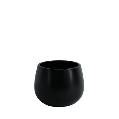 Hortus London Ceramic Pot - Matt Black - Dia14 x H11cm