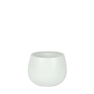 Hortus London Ceramic Pot - Matt White - Dia14 x H11cm