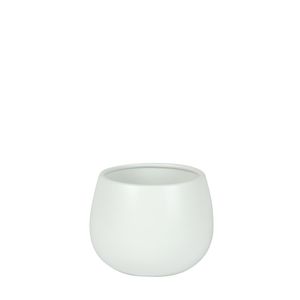 Hortus London Ceramic Pot - Matt White - Dia14 x H11cm