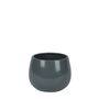 Hortus London Ceramic Pot - Glossy Grey - Dia14 x H11cm