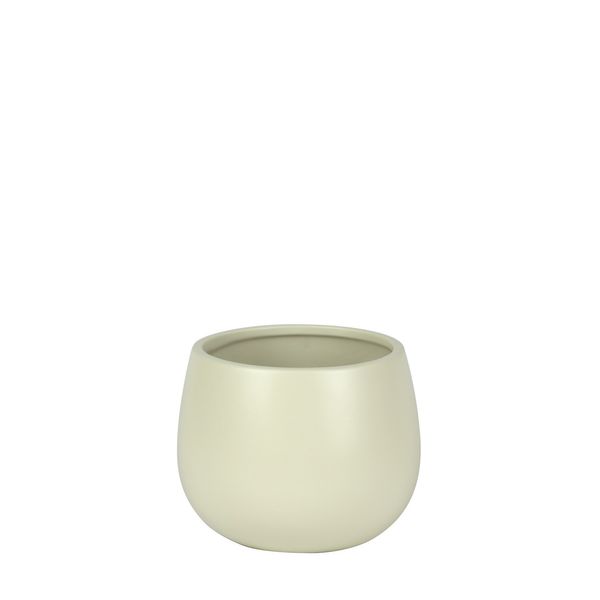 Hortus London Ceramic Pot - Matt Cream - Dia14 x H11cm