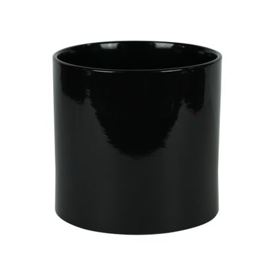 Hortus Sofia Ceramic Pot - Glossy Black - Dia18 x H17cm