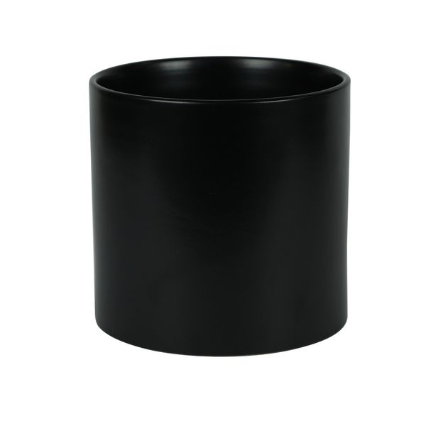 Hortus Sofia Ceramic Pot - Matt Black - Dia 18x H17cm