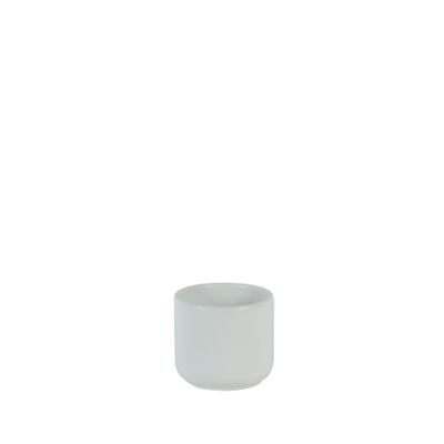 Hortus Havana Ceramic Pot - Matt White - Dia8 x H7cm