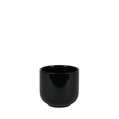 Hortus Havana Ceramic Pot - Glossy Black - Dia12 x H11cm
