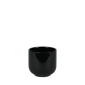 Hortus Havana Ceramic Pot - Glossy Black - Dia12 x H11cm