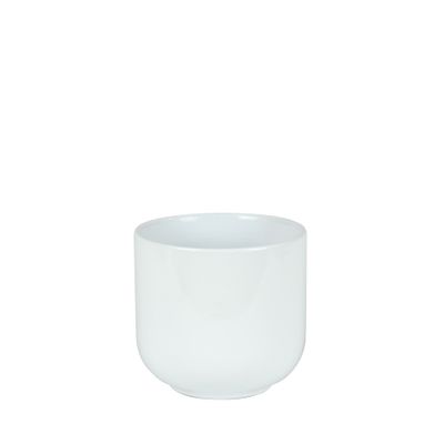 Hortus Havana Ceramic Pot - Glossy White - Dia14 x H13cm